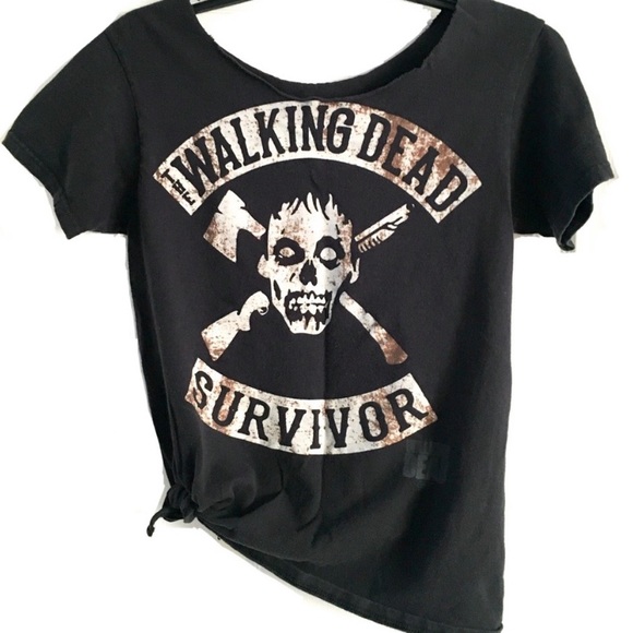THE WALKING DEAD Survivor Logo Black Short Sleeve T-Shirt Size Small - Picture 8 of 8